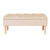 Upholstered Bedroom Bench w/Storage Window Seat Toy Box Footstool Ottoman Fabric