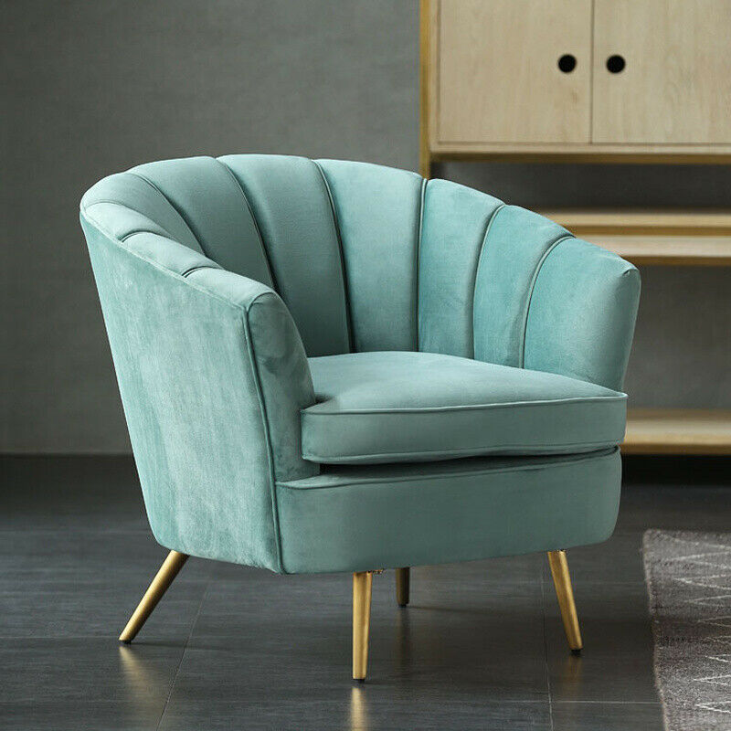 Blush Pink Wing Back Armchair Scallop Shell Cocktail Tub Occasional Lounge Chair
