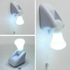 LED Bulb Handy Stick On Wall Mount Cordless Pull Cord Cupboard Room Night Lights