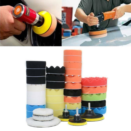 39 Car Polisher Gross Polishing Pads for Drill Sponge Buffer Waxing Buffing Kit