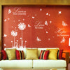 Walplus Wall Sticker Decal Wall Art Dandelion Flower with Learn Live Hope Quote