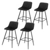 1/2/4er Barstool Breakfast Kitchen Metal+Velvet Counter Bar Chair Faux Bar Stool