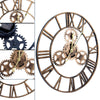 EXTRA LARGE ROMAN WALL CLOCK NUMERALS OPEN FACE HOME GARDEN ROUND UK