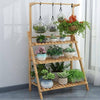 3 Tier Wood Flower Plant Pot Shelf Stand Display Ladder Hanging Rack Home Garden