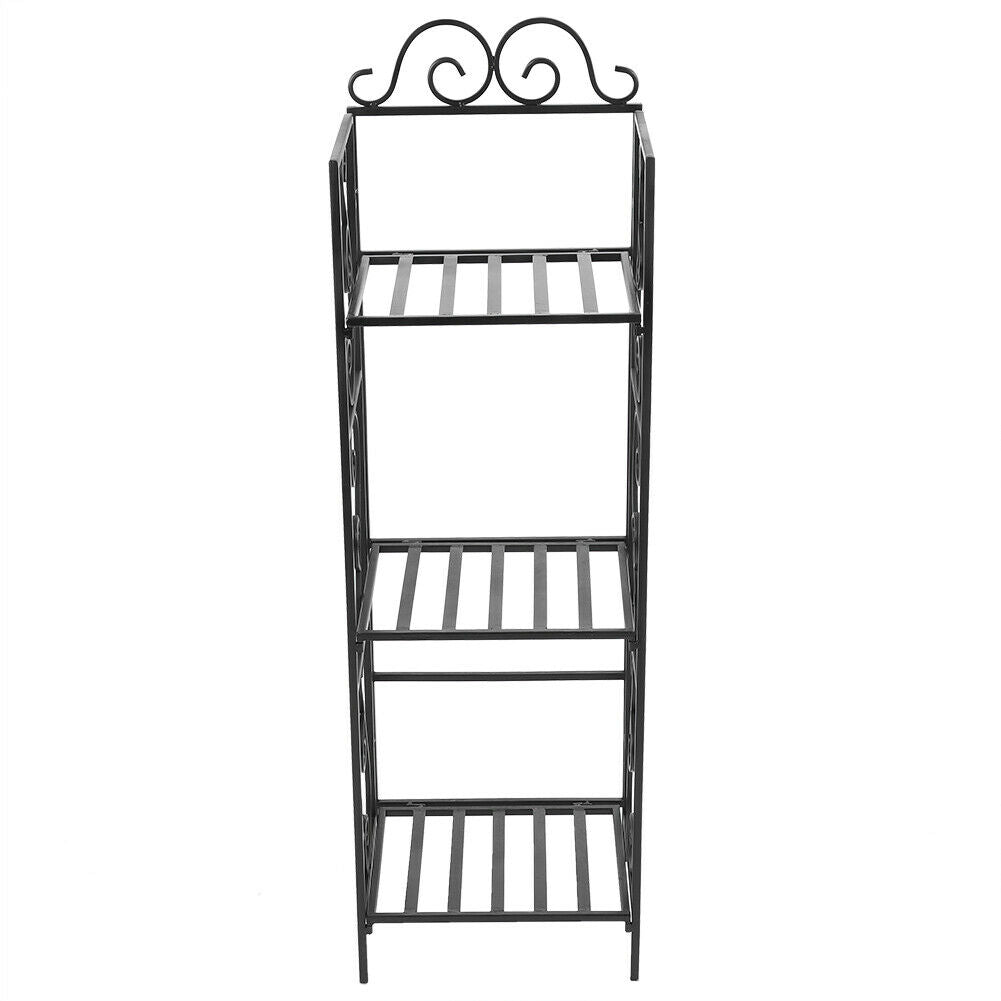 Ladder Shelf 3-Tier Bookshelf Storage Rack Display Shelving Plant Stand Metal