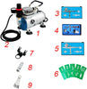 ESSGOO Professional 3 Airbrush Kit With Air Compressor Dual-Action Hobby Spray