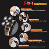 Men Electric Shaver Rechargeable Bald Head Razor 5 In 1 4D Rotary Beard Trimmer
