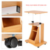 Movable Laptop Computer Desk Table w/ Storage Compartment Height Adjustable