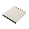LARGE LINEN FOLDING STORAGE OTTOMAN POUFFE SEAT FOOT STOOL STORAGE BOX GREY