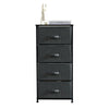 Chest of 2/3/4/5/7 Drawers Fabric Storage Cabinet Side Table Standing Home Grey