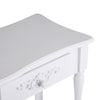 Console Table 2 Drawer Hall Table Wood Storage Shelf White