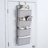 4 Tier Door Over Door Hanging Hook Organiser Shoes Storage Pockets Wardrobe Unit
