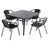 Garden Bistro Table Outdoor Furniture Tempered Glass Dining Coffee Table Chair