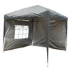 2.5x2.5m Pop Up Gazebo Marquee Outdoor Garden Party Tent with 4 Side Panels Grey