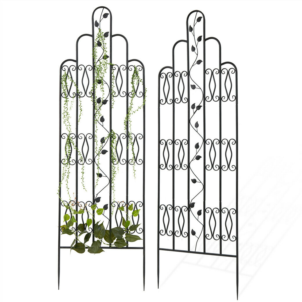 179cm Tall Metal Garden Trellis for Climbing Plants Support Frame Wall Trellis