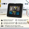 USB Charging Indoor + Outdoor Weather Station Calendar Thermometer Alarm Clock