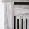 Modern Grey Radiator Cover Wall Cabinet MDF Wood Grill Shelf Vertical Bars XL