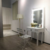 White Dressing Table & LED Lighted Hollywood Mirror Built in Bulb for Hair Salon