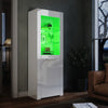 High Gloss White Display Cabinet Sideboard Cupboard Storage Door with LED Lights