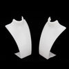 2X ACRYLIC JEWELLERY NECKLACE CHAIN DISPLAY PENDANT BUST HOLDER SHOW STAND CHAIN