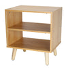 Wooden Bedside Table Cabinet Bedroom Storage Furniture Nightstand with 2 Drawer