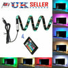 5V 5M LED Strip Lights 5050 RGB Multi Colour USB TV PC Back Mood Lighting+Remot