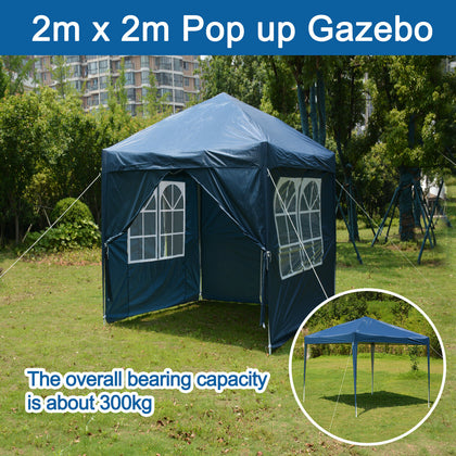 Heavy Duty 2x2M Pop-Up Gazebos Waterproof Marquee Canopy Outdoor Garden Tent