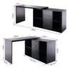 Dual-use Adjustable Large L-Shaped Computer Desk Laptop Workstation