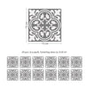 Cement Antique Floral Tulip Pattern Tiles Wall Stickers Set 2 - 15 x 15 cm 24pcs