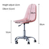 Cushioned Computer Desk Office Chair Chrome Legs Lift Swivel Small Adjustable UK