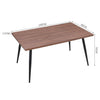 Industrial Kitchen Dining Table Large Wood Top Metal Leg 150x90cm Home Furniture