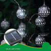 Solar Powered Fairy String Lights 20 LEDs Moroccan Silver Metal Ball Fairy Lamps