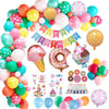 72Pcs Party Summer Ice Cream Candy Donut Balloon Candyland Theme Birthday Decor