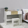 Modern White Dressing Table Stool Makeup Desk Flip up Drawer Mirror Vanity Set