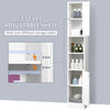 Bathroom Floor Storage Cabinet with Mirror and Shelves Tallboy Unit