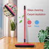 2in1 Rubber Broom Brush Pet Hair Remover Bristle Carpet Cleaning Broom