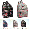 Girls Backpack Rucksack Travel A4 Canvas Flower Print School Shoulder Bag UK