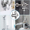 3/4" BSP Chrome 3-Way T-Adapter Shower Head Diverter Valve for Bath mixer Tap