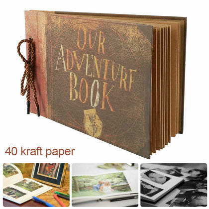 UK Vintage Photo Album Our Adventure Book Memory Anniversary Scrapbook DIY Gift