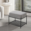 Bedroom Vanity Stool Thick Padded Stool Chair Metal Frame Shoe Rack Home Seating