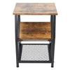 Retro Side Table Bedside Table End Table Nightstand Storage Shelf Home Office
