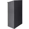 Podium Stand 47 in Hostess Stand with Rolling Wheels&Storage Shelve Black