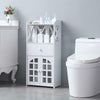 Bathroom Cabinet Cupboard Toilet Paper Storage Rack Drawer Shelf Durable