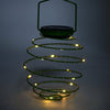 Solar Powered LED Beehive Spiral Lantern String Wire Lights Garden Outdoor Xmas