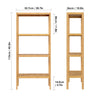 Storage Shelves Bamboo Floor Shelving Unit 4 Tier Display Rack for Kitchen Room