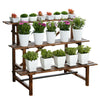 Flower Steps 3 Tier Wooden Plant Ladder Stand Lightweight Wood Garden In/Outdoor