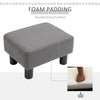 Ottoman Footrest Seat Footstool Chair Luxury Small Grey Home Office