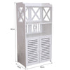 White Cupboard Storage Cabinet w/ Doors Shelves Unit Bathroom Kitchen Furniture