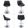 Set of 2 Bar Stools Swivel Kitchen Breakfast Barstools Chair PU Leather Gas Lift