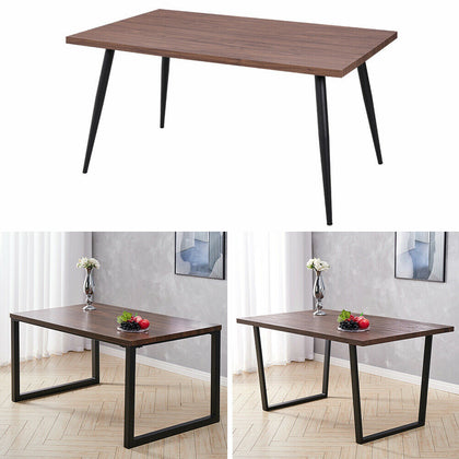 Industrial Wooden 4-6 Seater Dining Table Kitchen Breakfast Dinner Office Desk